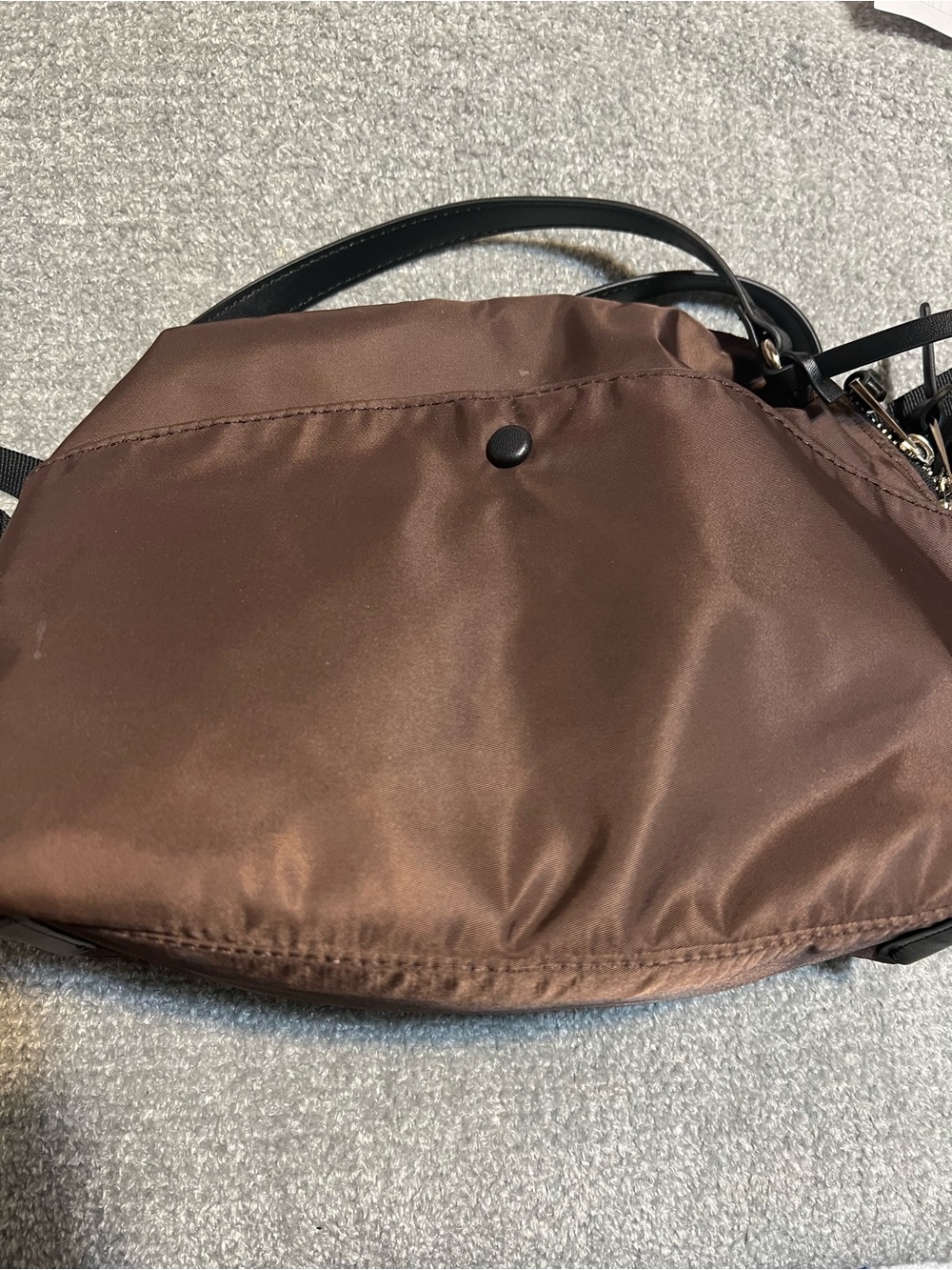 Velvet Brown Satin-Lined Handbag